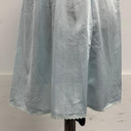 Vintage Japanese Baby Blue Satin Floral Lace Mini Slip Dress