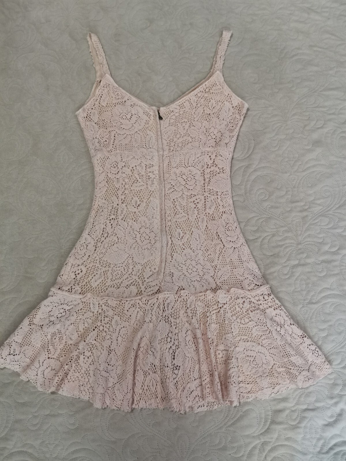 🆓US🛃 Dolce&Gabbana vintage powder-pink lace dress IT 38