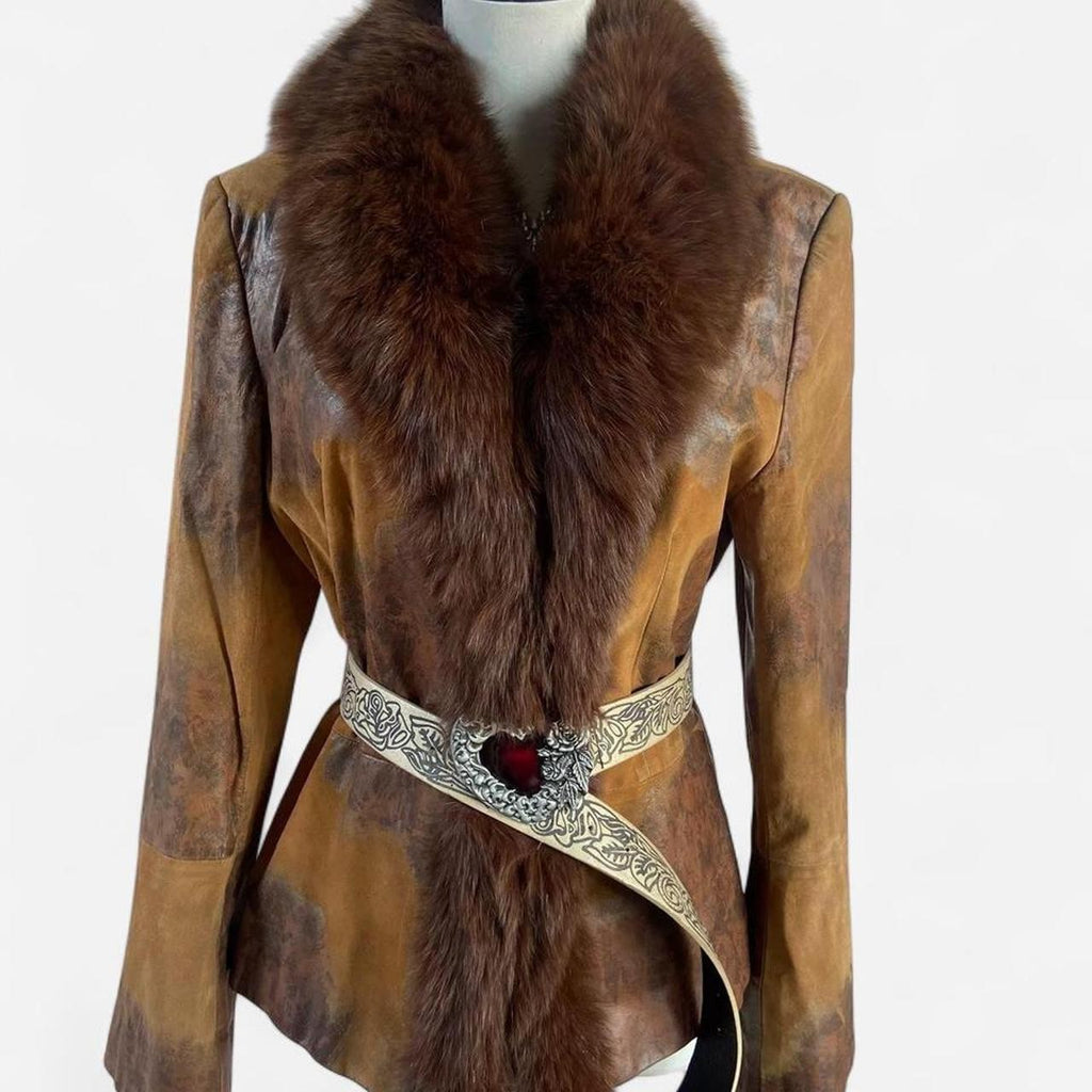 Women's Brown Genuine Fur Jacket