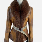 Women's Brown Genuine Fur Jacket