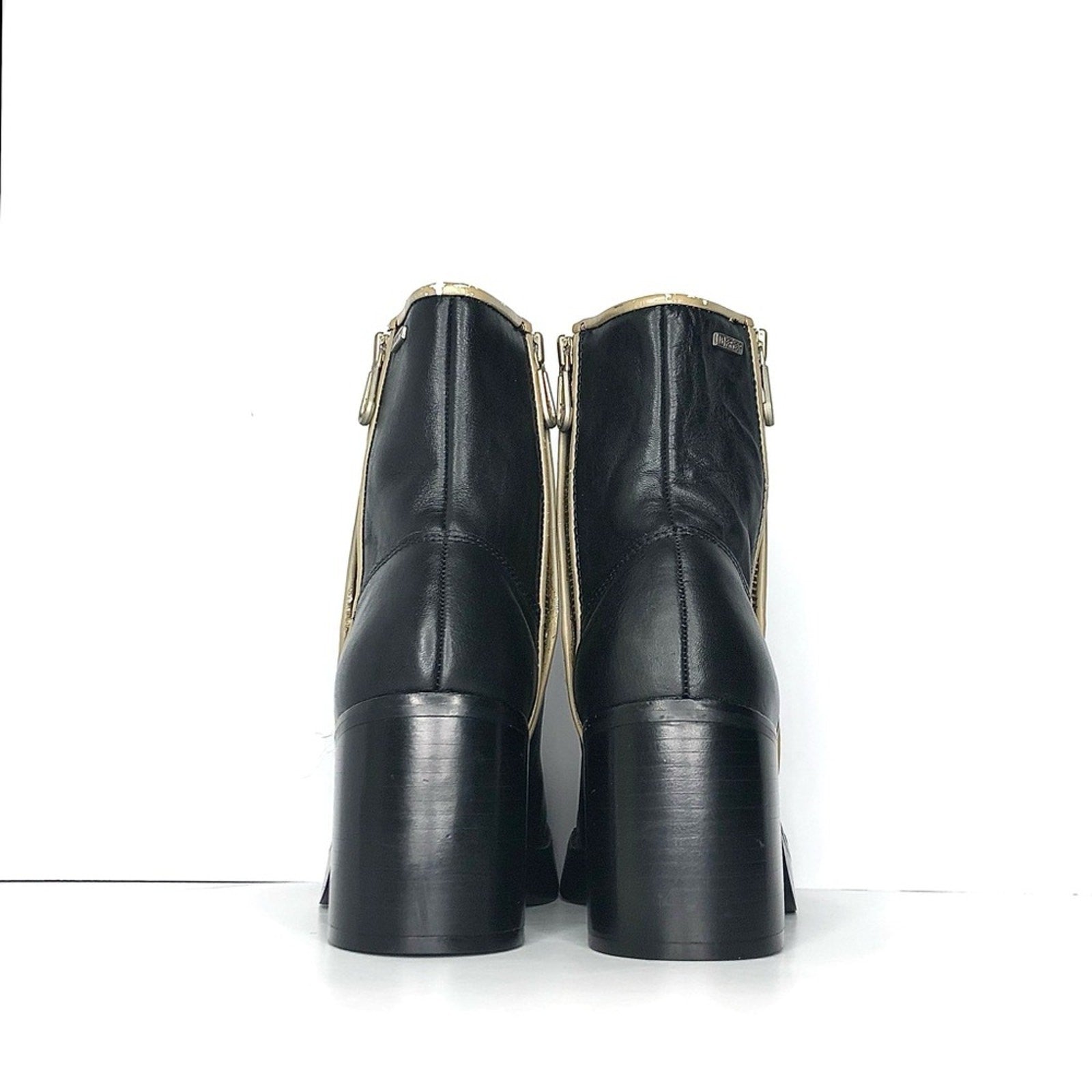 NEW Vintage Frye Villager Double Zipper Leather Platform Ankle Boots 6.5