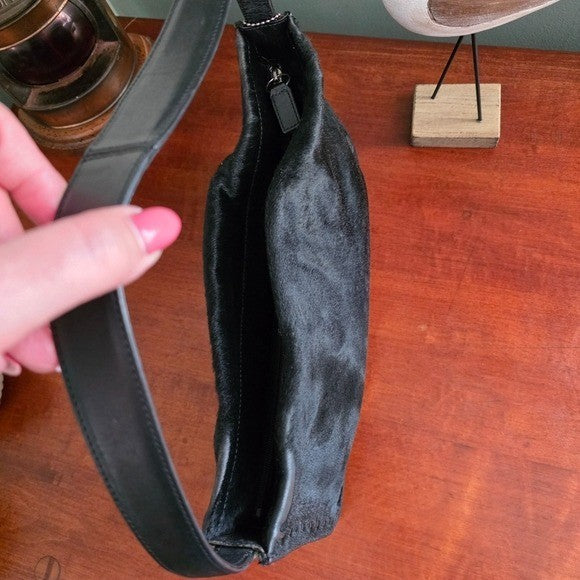 Coach West End Medium Hobo Black Haircalf Leather Shoulder Bag