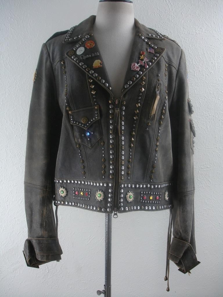 Double D Super Chief Biker Jacket Brown Leather Large