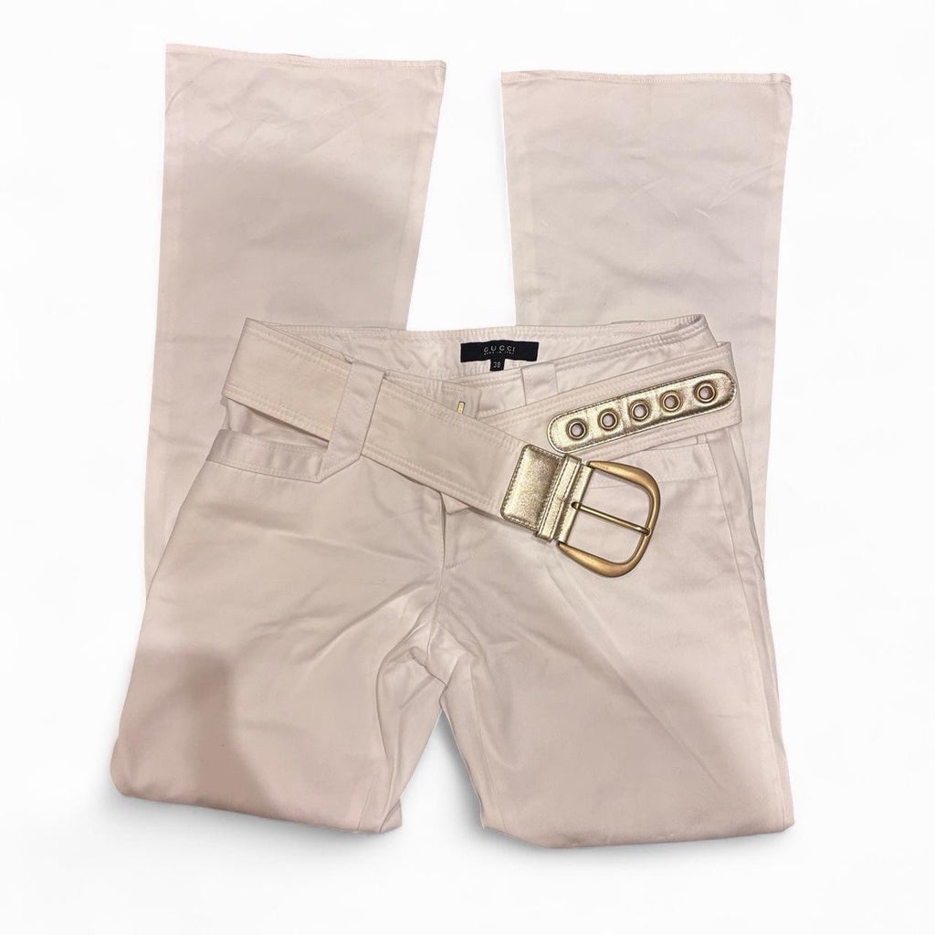 Gucci Tom Ford Era Low Rise Belted Trousers