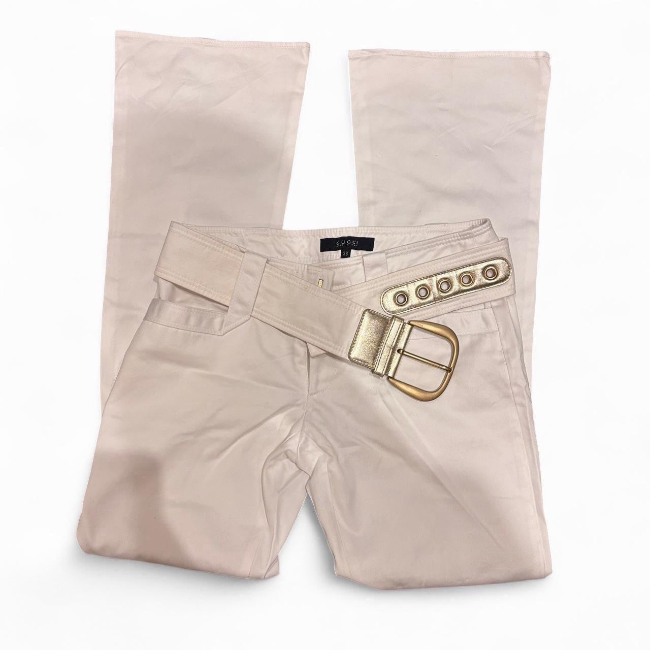 Gucci Tom Ford Era Low Rise Belted Trousers