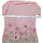 Blumarine Y2k Embellished Mesh Top Size S/M