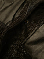Global Identity GIII Vintage Leather Jacket, Puff shoulders, fitted waist SZ M