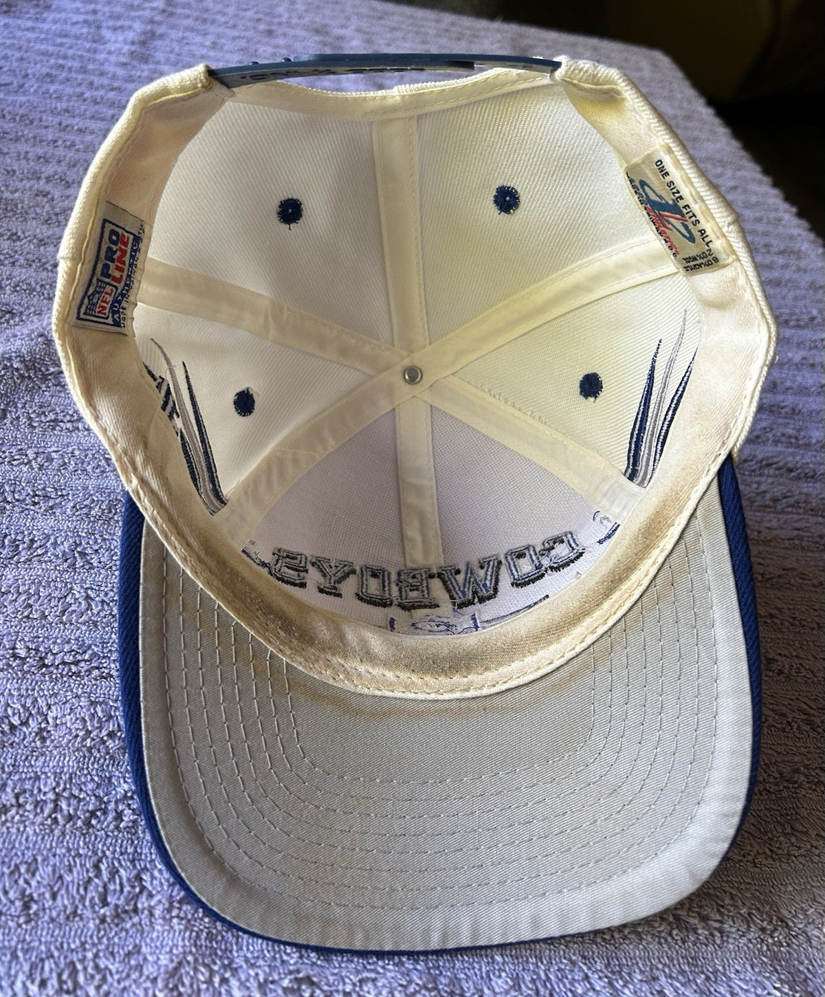Vintage 1990s Dallas Cowboys Logo Athletic Pro Line Diamond Cut Snapback Hat