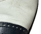 Ralph Lauren Cap-Toe Spectator Heels Navy Ivory Italian Leather 6.5