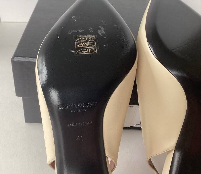 SAINT LAURENT YSL OPYUM SLINGBACK 85 PUMPS SZ 41