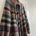 1970s Vintage Missoni Striped Crochet Knit Sweater Duster Made In Italy