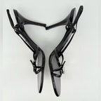 Dior Vintage John Galliano Medallion Logo Patent Leather slingback sandals EU 40