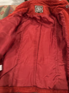 Double D Ranch Embellished Red Leather Jacket Sz S