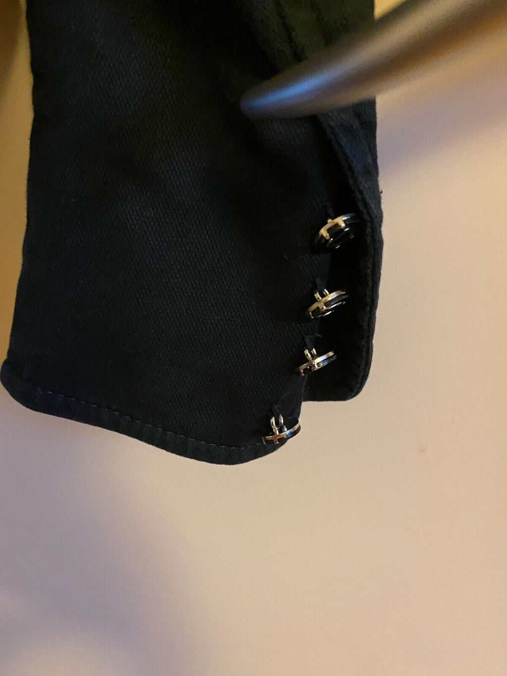 Designer Dolce&Gabbana D&G 90s Corset Gaultier Lace Black Blazer Size 28 S M