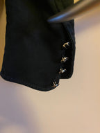 Designer Dolce&Gabbana D&G 90s Corset Gaultier Lace Black Blazer Size 28 S M
