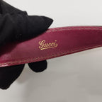 GUCCI Jackie Shima Leather Shoulder Bag Red Purple Hobo 153029