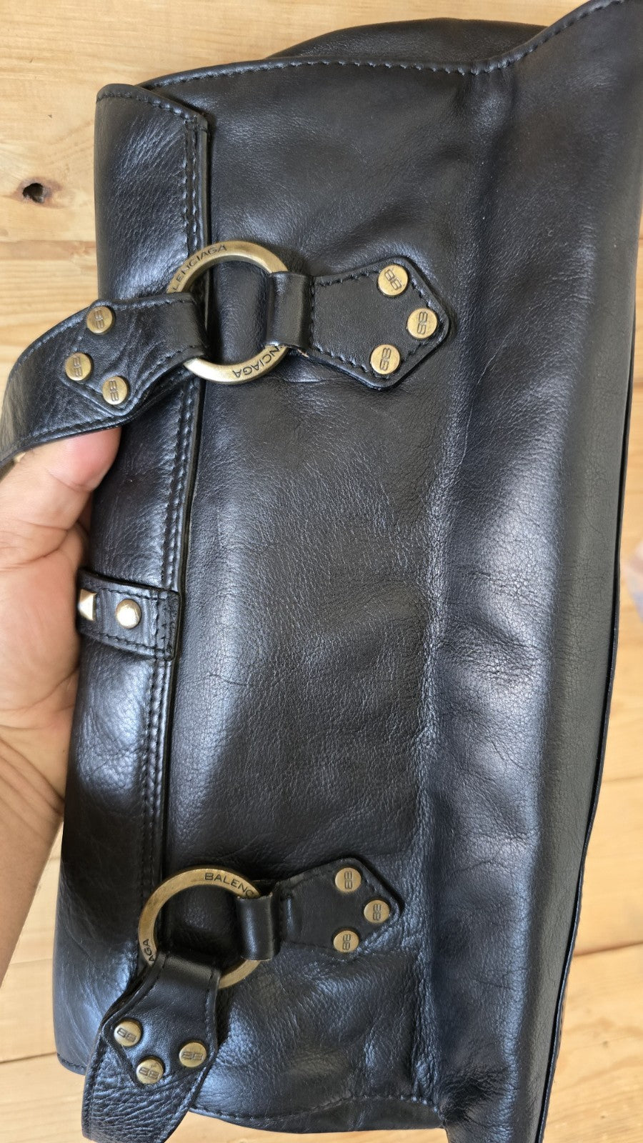 Y2k  Vintage Balenciaga Handbag Black Made In Spain