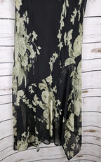 Vintage Bias Floral Beaded Overlay Slip Dress