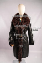 Penny Lane Belted Sheepskin Shearling Coat Size L
