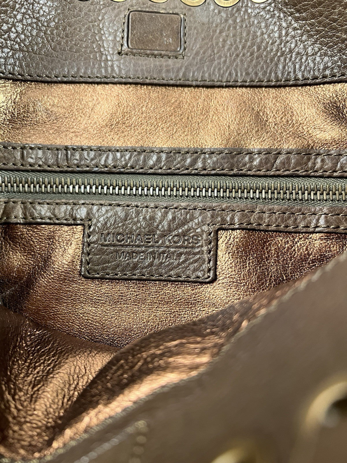 Michael Kors Brown Leather Fringe Handbag