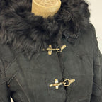 Vintage Y2K Japanese &byP&D Shearling Hooded Fireman-Clasp Jacket