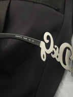 DOLCE & GABBANA SILVER & BLACK MIRRORED LENS Y2K VINTAGE RARE SUNGLASSES UNISEX