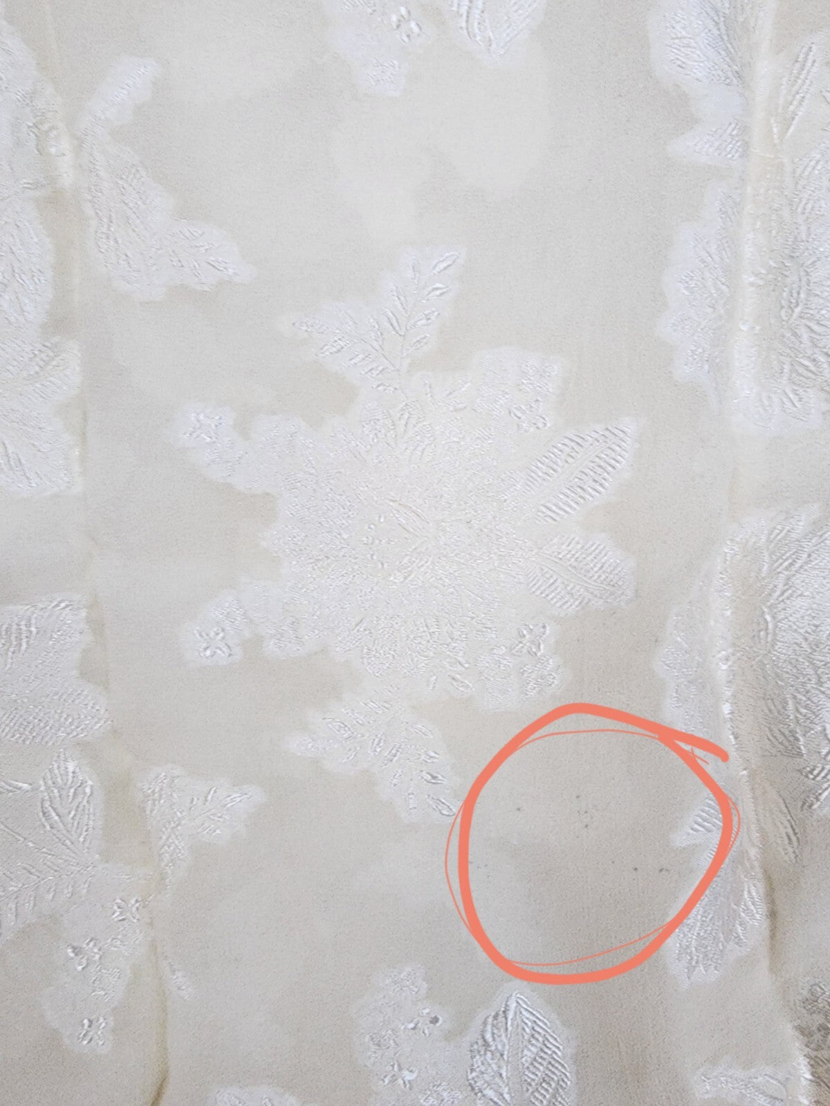 Antique Chiffon Silk Scarf Head & Neck Scarf Delicate Floral White Lace 1900's