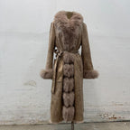 Vintage Deerskin and Fox Fur Trench Coat