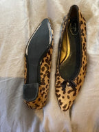 Vintage Prada Pony Hair Animal Print Pointed Toe Flats