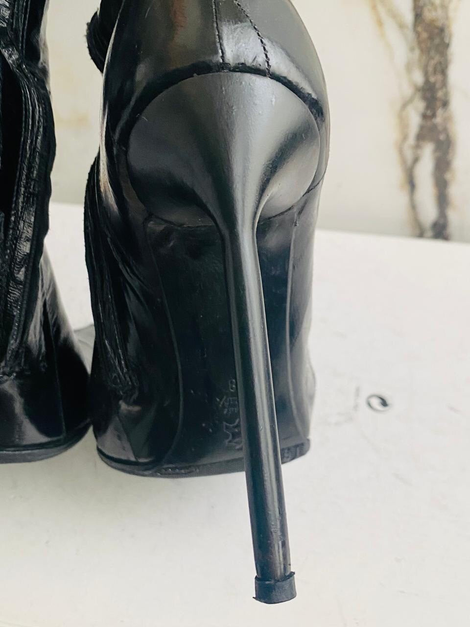 Gianmarco Lorenzi Women Boots  High Heels Eel leather Italian Boots Size 38