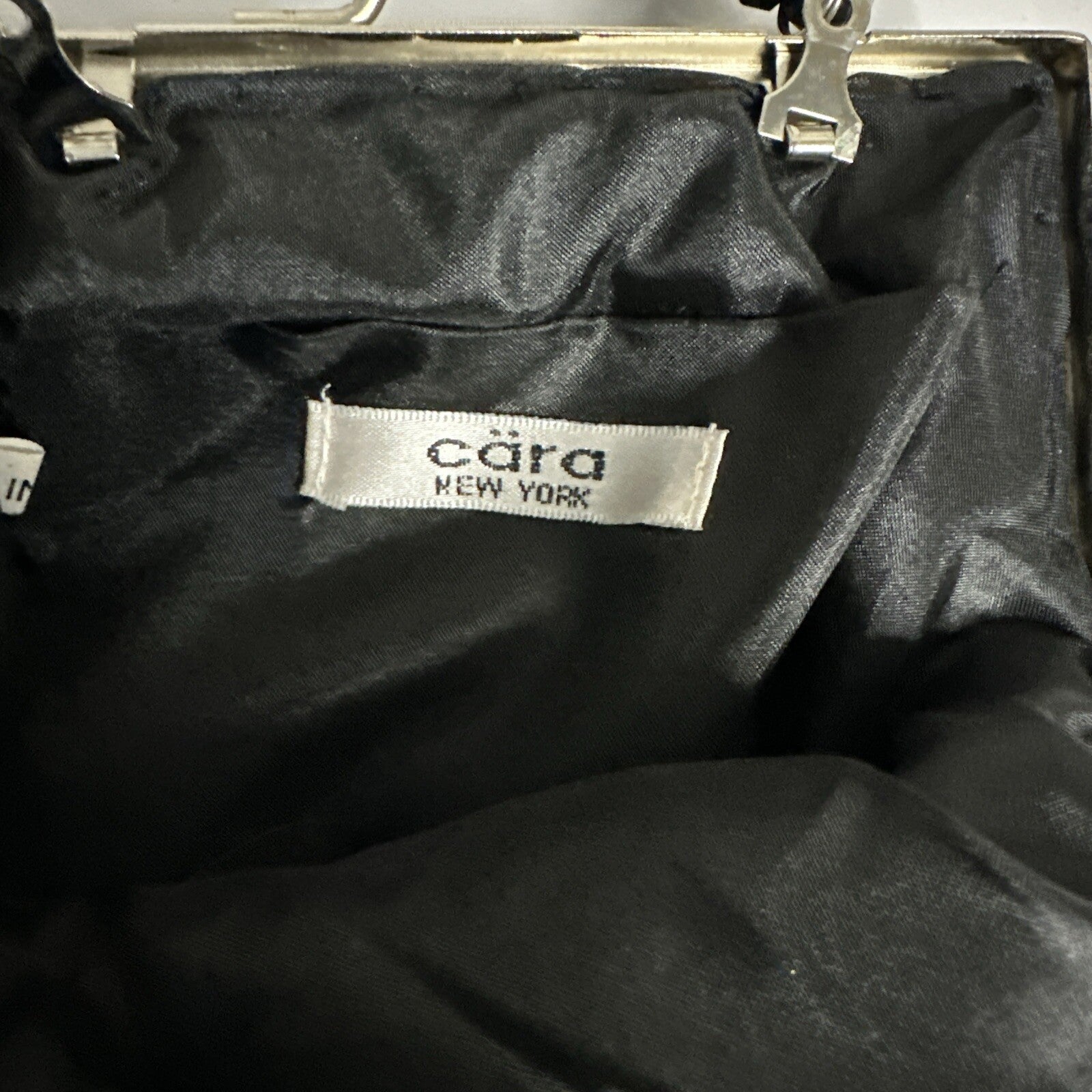 CARA NY IN’S WOMENS BEADED EVENING BAG PROM CLUTCH PURSE USED 4.5” HANDLE