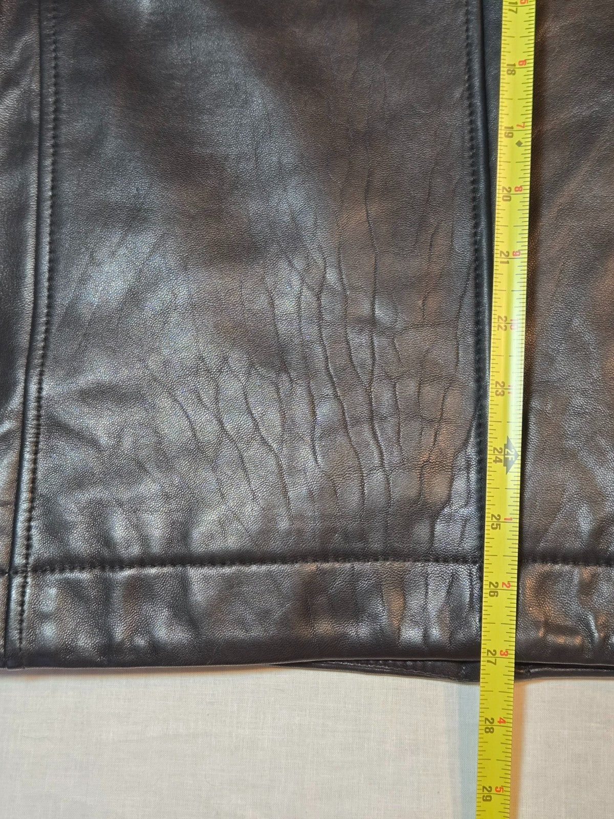 G-III Apparel Men's Leather Jacket Black Medium Y2K