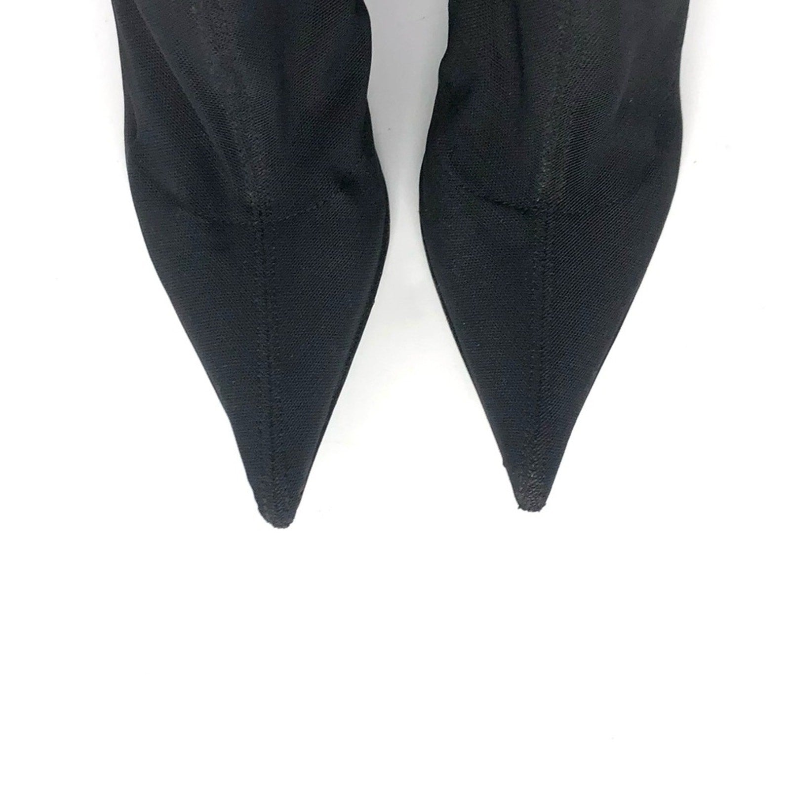 Vintage Giuseppe Zanotti Corset Mesh Knee High Pointed Toe Boots 36