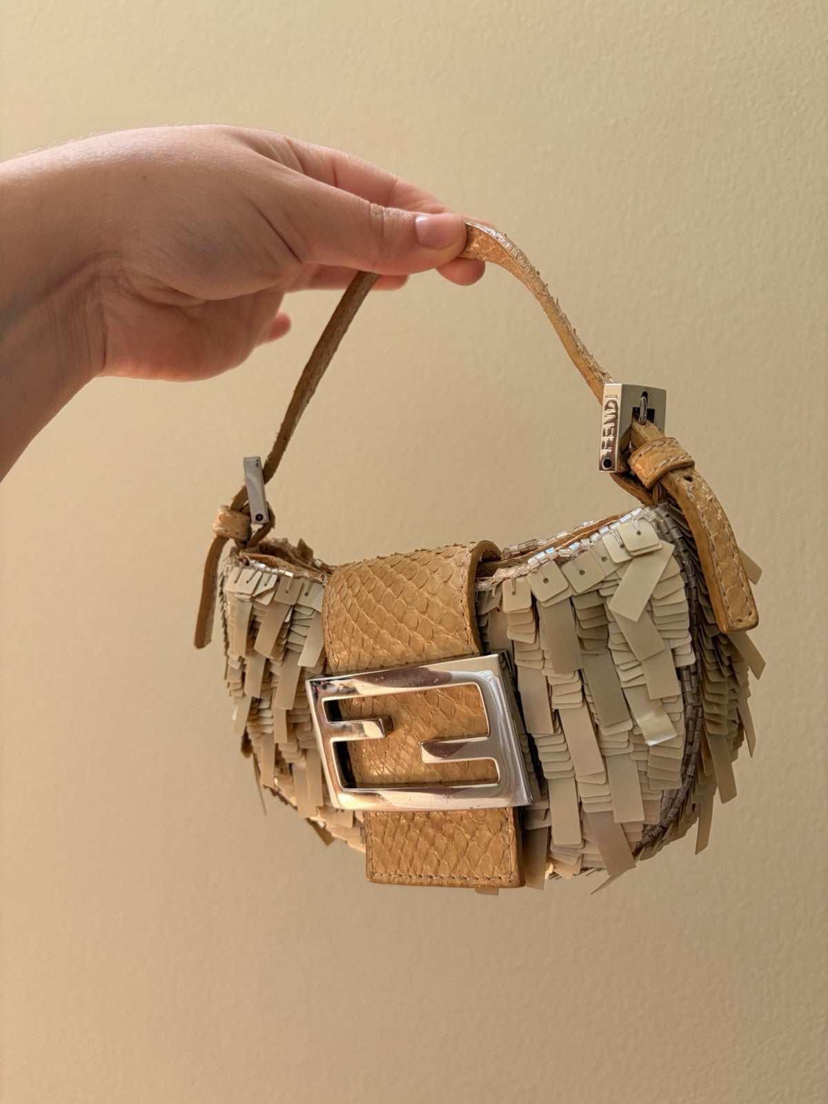 Fendi Mini Beaded Croissant Bag