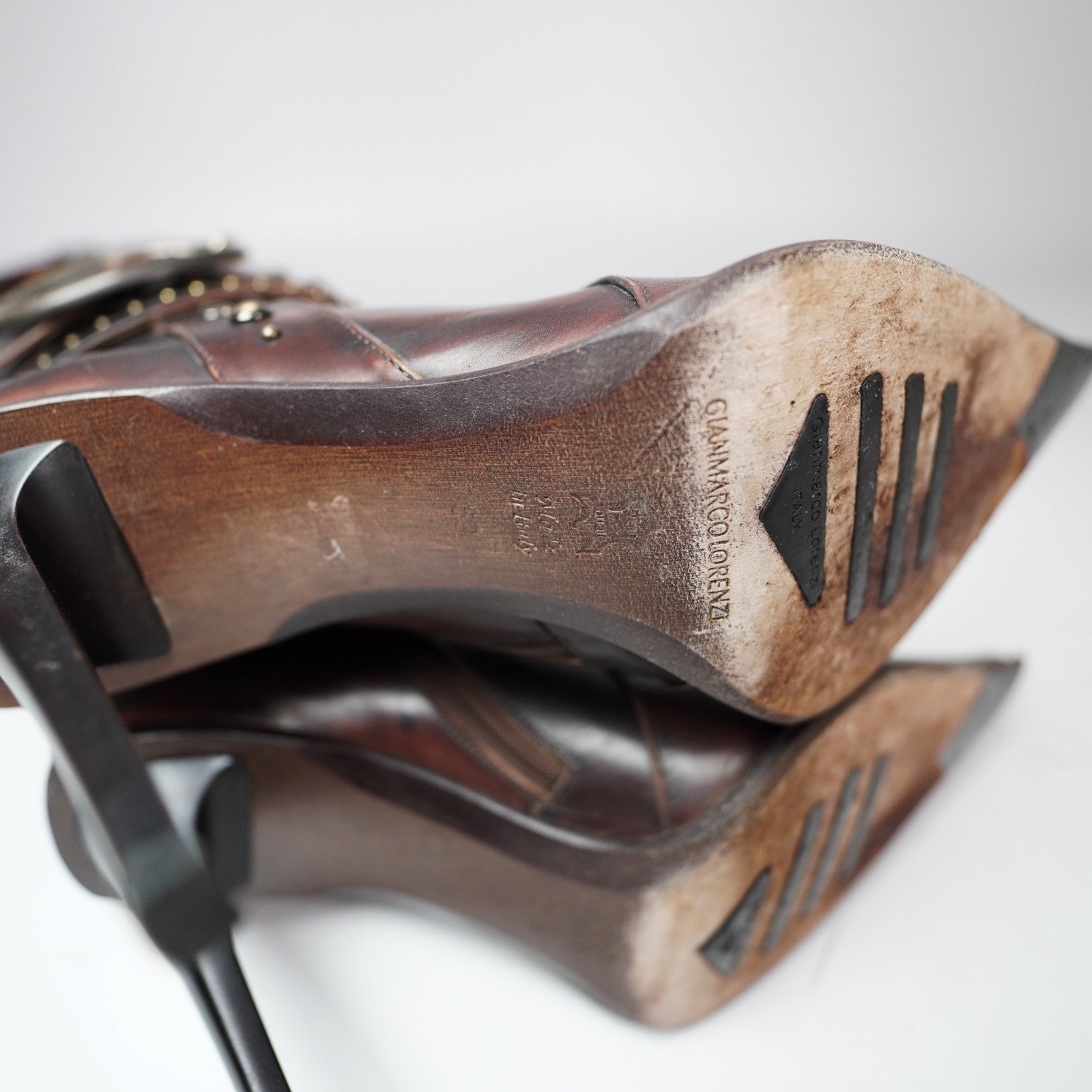 Gianmarco Lorenzi IT39 EU39,5 US9 pointed toe high heels western leather boots