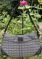 Coach Vintage Y2K Soho Black Signature Canvas Shoulder Bag