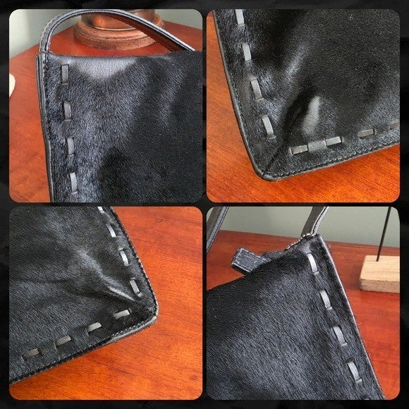 Coach West End Medium Hobo Black Haircalf Leather Shoulder Bag