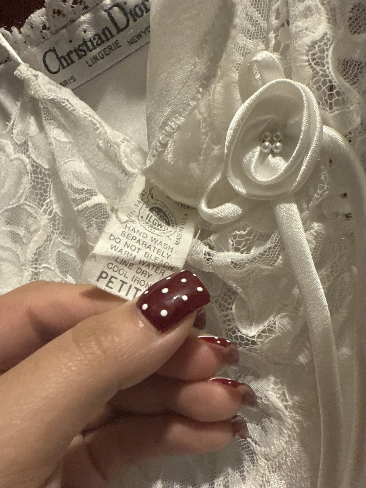 Christian Dior Vintage Silk Strap Nightgown Sizes S/M