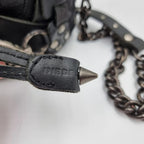 Diesel Vintage Black Leather Shoulder Bag