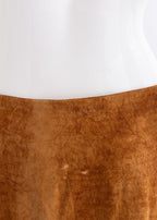 Plein Sud Suede Leather Lace Up Tie Asymmetric Skirt