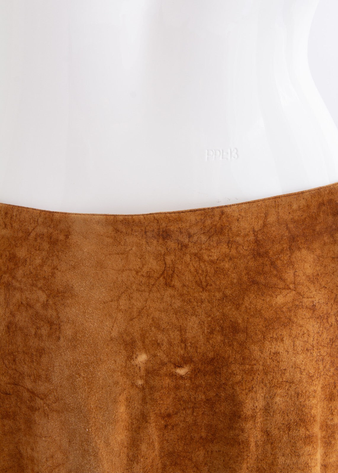 Plein Sud Suede Leather Lace Up Tie Asymmetric Skirt