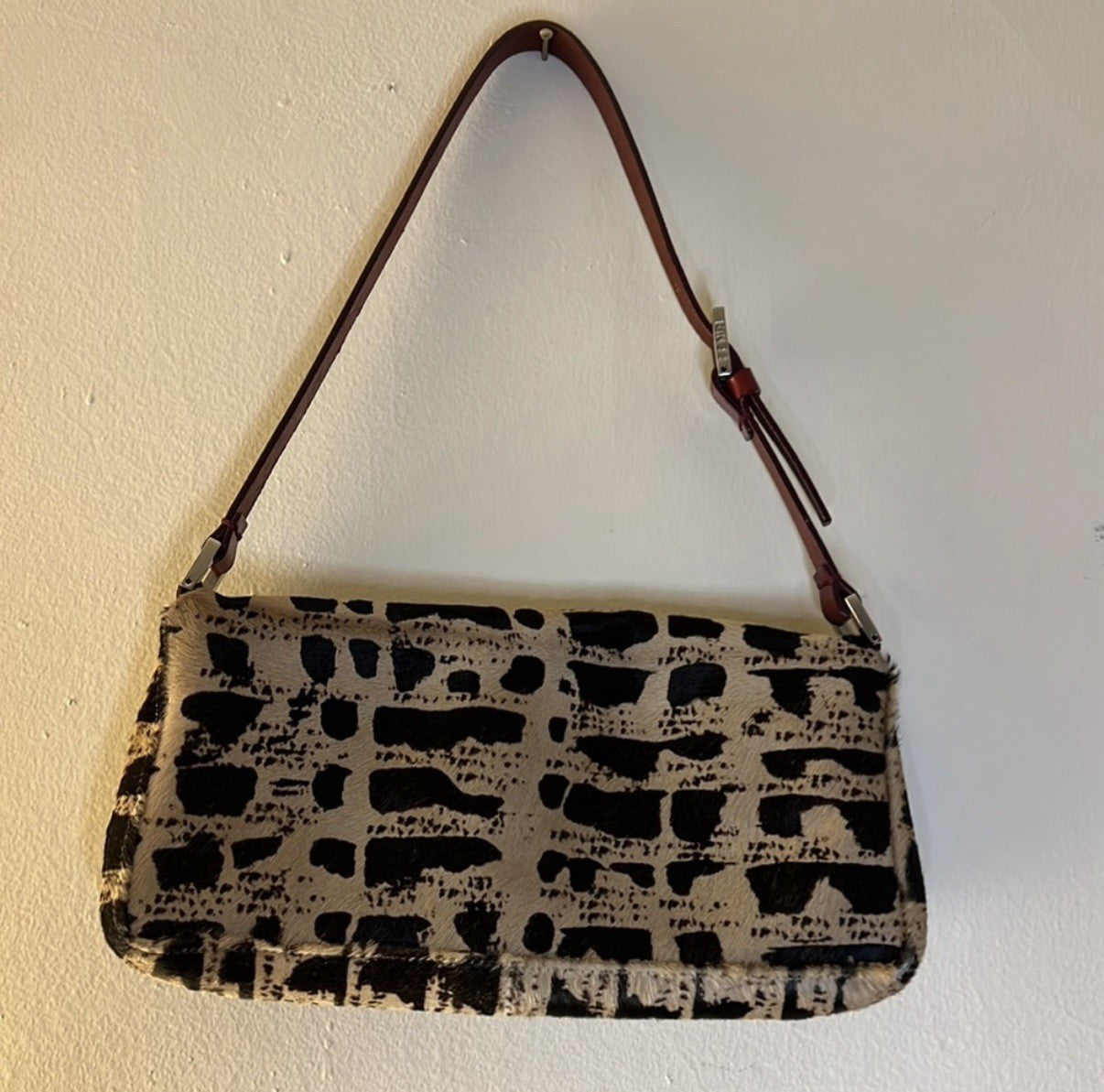 Vintage Pony hair Fendi Baguette Shoulder Bag