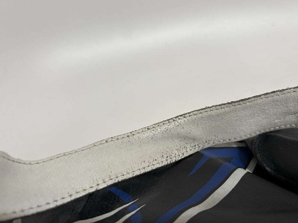 Dolce & Gabbana Black Leather Team Print Bag