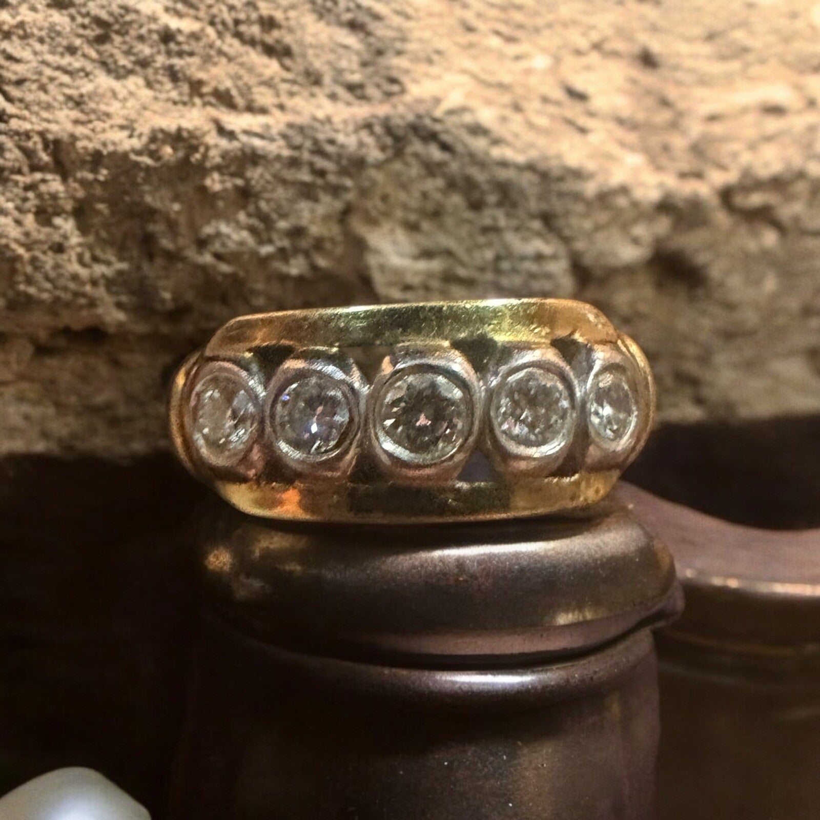 Vintage Estate Diamond Ring 750 -18k Gold