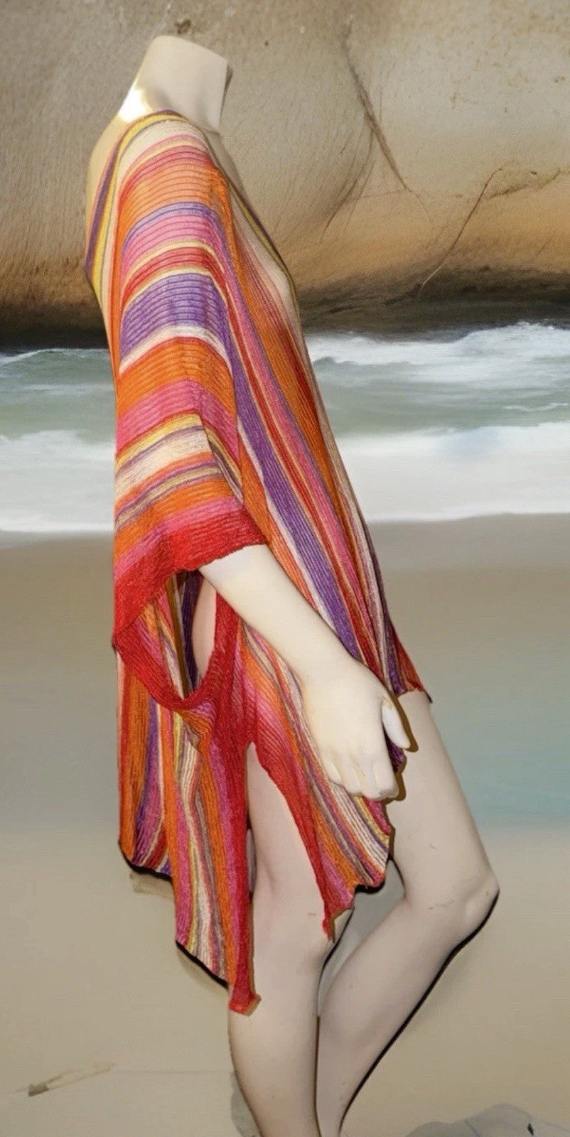 Missoni Vintage Striped Short Caftan Cover Up