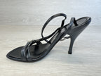 Vintage Casadei Black Leather Strappy Rhinestone Heel - Women's Size 6.5