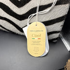 Viola Castellani Zebra Print Leather Fur Top Handle Bag