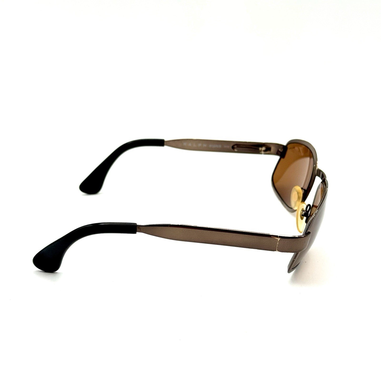 Ralph Lauren Oval Sunglasses 912/N/S VTG Brown Metal Designer Frame & Lens 55-20