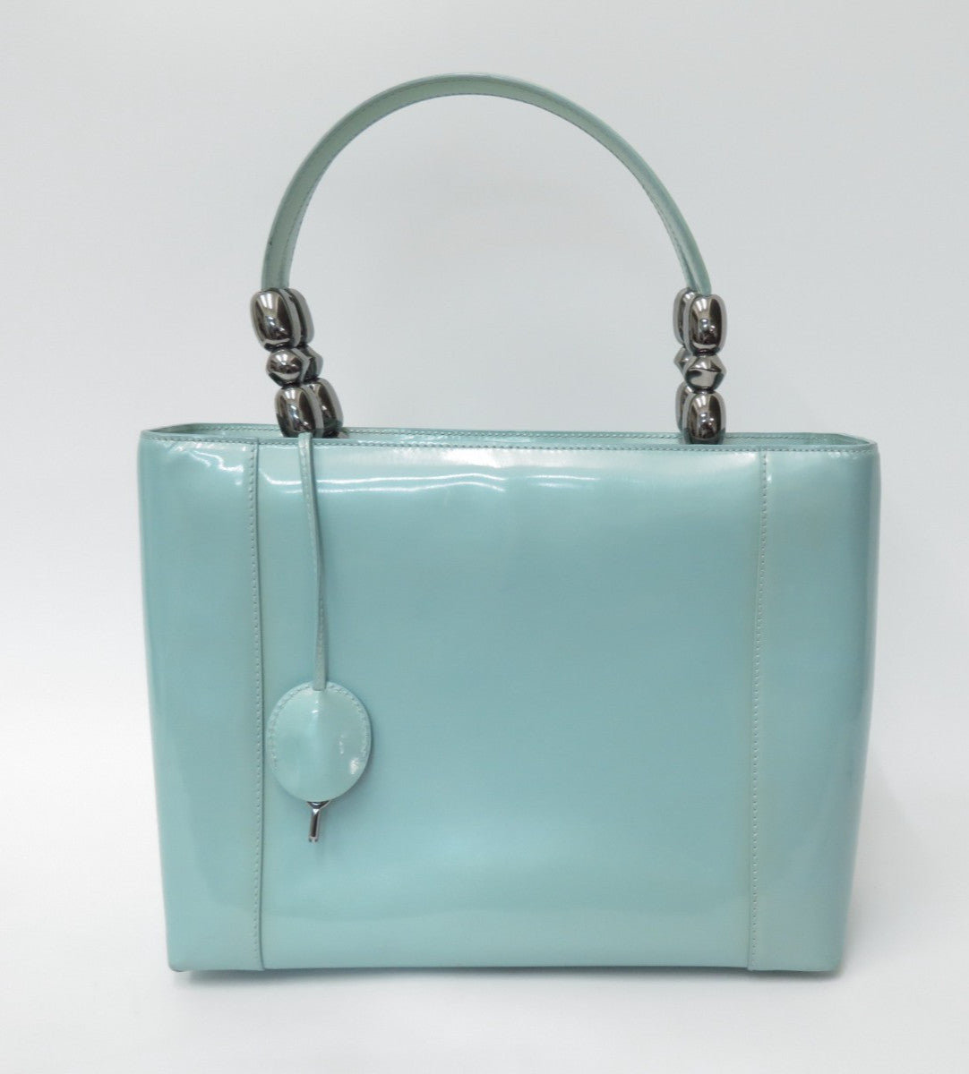 Christian Dior Malice Pearl Patent Leather 2way Shoulder Hand Bag I#47567