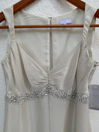 Vera Wang Long Formal Gown Mermaid Tulip Wedding Dress Size 6 Champagne NEW